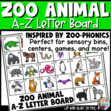 Zoo Animal Letter Chart - Alphabet Matching Board
