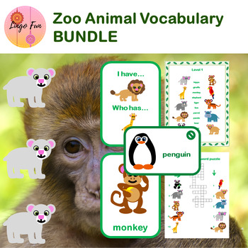Zoo Animals Vocabulary Games and Activities Bundle for ESL by Lingo Fun