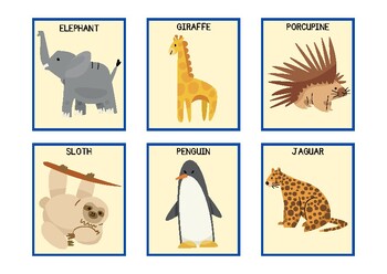 Preview of Zoo animals Memory Game