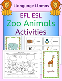 Zoo animals activities pack for a zoo topic or EFL ESL EAL