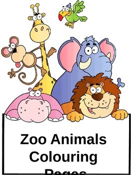 Preview of Zoo animals coloring pages