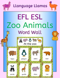 Zoo animals word wall for a zoo topic or EFL ESL EAL