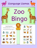 Zoo bingo for class topic or ESL EAL EFL MFL