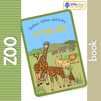 Zoo animal families book by Little Blue Orange | TPT