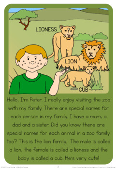 Zoo animal families book by Little Blue Orange | TPT