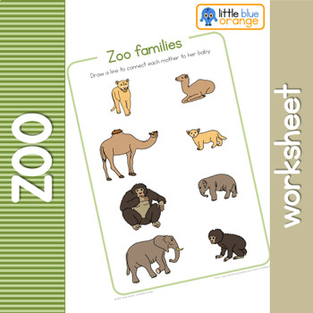 zoo animal families worksheet by little blue orange tpt