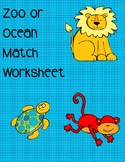 Zoo or Ocean Animal Match