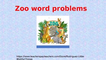 Preview of Zoo word problems