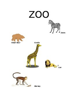 Preview of Zoo writing resource