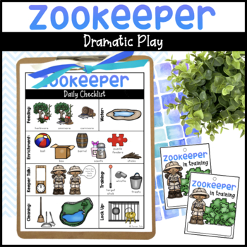 Preview of Zookeeper Zoo Dramatic Play