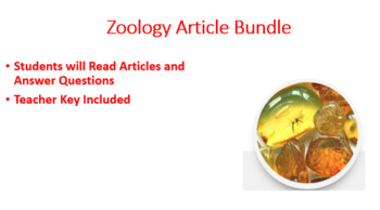 Preview of Zoology Article Bundle