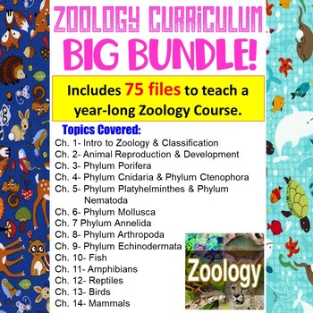 Preview of Zoology Course BIG BUNDLE! Everything you need for a Year-long Zoology Course!