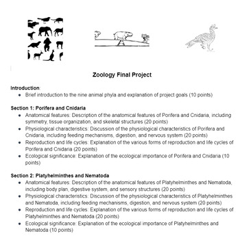Preview of Zoology Final Poster Project
