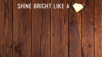 Zoom Background Image - wood wall- Shine bright like a diamond | TPT