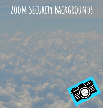 Preview of Zoom Backgrounds - Editable - Clouds From a Plane - Digital Security