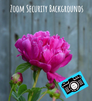 Preview of Zoom Backgrounds - Editable - Peony - Digital Security - Student Rewards