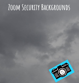 Preview of Zoom Backgrounds - Editable - Rain Clouds - Digital Security - Student Rewards