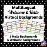 Multilingual Welcome and Hello Virtual Backgrounds for Zoo