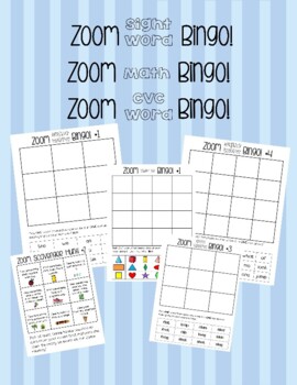 Preview of Zoom Bingo and Scavenger Hunt (With Editable Slides!)