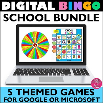 Preview of Digital Games Bingo Google Classroom Activities BUNDLE No Prep Back to School