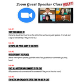 Zoom Guest Speaker Class Rules