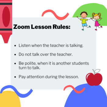 Preview of Zoom Classroom Etiquette Rules (Image)