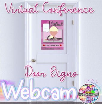 Preview of Zoom Meeting Door Signs Virtual Event | Video & Call Conferencing Sgns