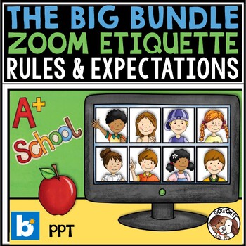 Preview of Zoom Meeting Rules Distance Learning Bundle
