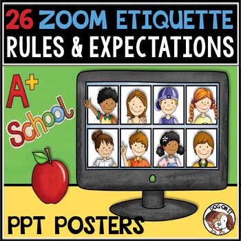 Preview of Zoom Meeting Rules Posters Online Digital