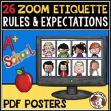 Zoom Meeting Rules Posters Online Distance Learning Digital