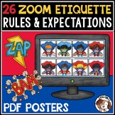Zoom Meeting Rules Posters Superheroes
