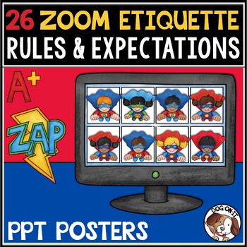 Preview of Zoom Rules Posters Distance Learning
