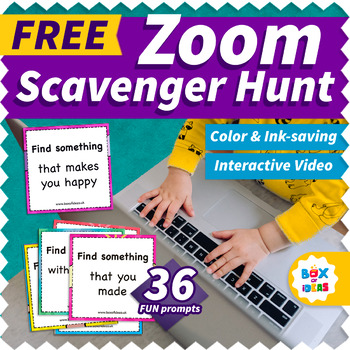 Preview of Zoom Scavenger Hunt: Virtual Distance Learning Games for Home