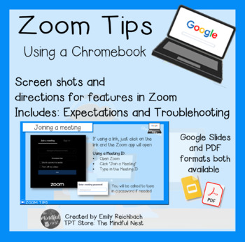 Preview of Zoom tutorial for Students ★Distance Learning  ★Chromebooks