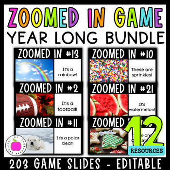 Preview of Zoomed In / Guess The Picture Digital Game Year Long Bundle