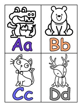 Preview of Zoophonics Animal ABC/Alphabet Flashcards + Digraphs (-ch, -sh, -ph, -wh, & -th)
