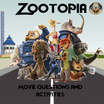 Preview of Zootopia Math Movie Activities