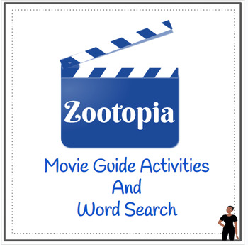 Preview of Zootopia Movie Guide Activities and Word Search