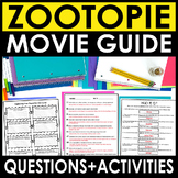 Zootopie 2016 Movie Guide + Answers Included - Sub Plans -