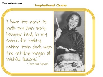 Preview of Zora Neale Hurston Quote - African Americans - Writers Selection