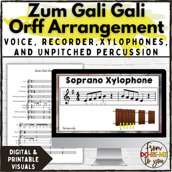 Preview of Zum Gali Gali Orff Arrangement