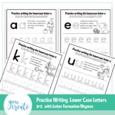 a - z Letter Formation LOWER CASE | Tracing a - z | Letter