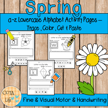Preview of a-z Spring Lowercase Alphabet Activity Pages