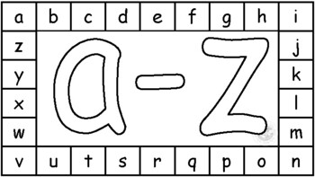 Preview of a-z letters colouring worksheets