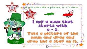Preview of a-z drag and drop I spy a noun