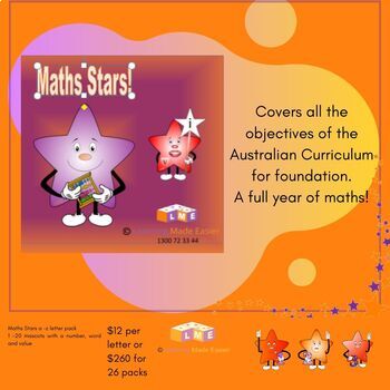 Preview of a - z (i) Maths Stars 1 -20 mascots