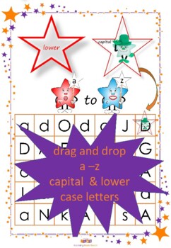 Preview of a-z drag and drop capital and lower case letters