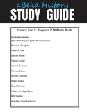 aBeka Grade 4 History Test 7 (Chapters 7-12) Study Guide