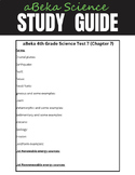 aBeka Grade 4 Science Test 7 Study Guide (Chapter 7)