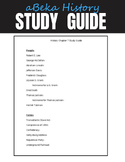 aBeka History Grade 4 Test 4 Study Guide (Ch. 7)